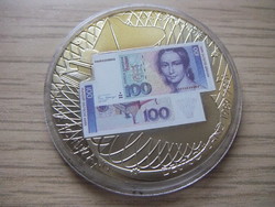 100 Mark 1989 - 2001 commemorative medal Germany in closed capsule + certificate