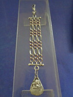 1905 Silver dachshund officer's chain - hunter whistle