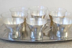 Set of 6 mid-century German tea glasses from wmf