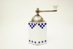 Antique ges. Gesch coffee grinder / German / enamelled