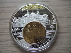 20 Centimes 1995 Monaco large commemorative medal 2 in one + certificate