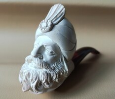 Török szultán fejes meerschaum pipa, tajtékpipa