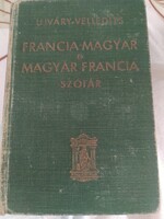 Antique French-Hungarian and Hungarian-French small dictionary 1937