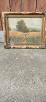 Old worn painting