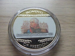 10 Dollar Kubatov's triumph over Napoleon ( 1812 ) Liberia 2004 in sealed capsule