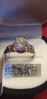 Silver 925 crystal stone ring