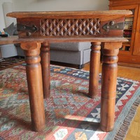 Oriental solid wood side table