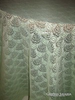 Beautiful Italian apple green vintage floral huge lace tablecloth new
