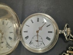 Swiss Silver Niellos Pocket Watch Ezüst 800 Tripla Fedeles Zsebóra.