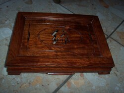 Oriental wood platform tray or stand