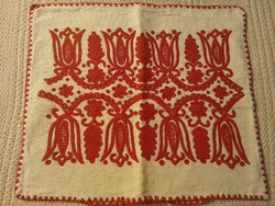 Old Kalotaszeg decorative pillow cover with writing