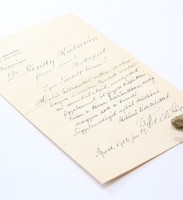 KÉZIRAT - Lovag Falk Zsigmond levele Dr. Pándy Kálmán orvoshoz 1906 !!