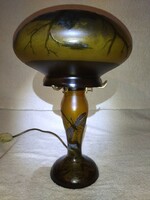 Rare beautiful colorful dragonfly pattern galle lamp 39cm high