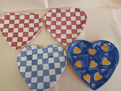 Sárospatak heart-shaped ceramic wall plate / centerpiece