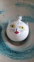 Christmas tree decoration - retro cat head