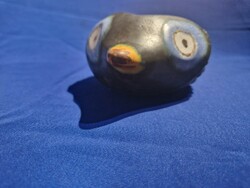 Retro ceramic pot in the shape of a duck with a small handle