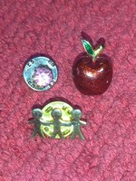 3 darab régi bross kitűző Ékszer az alma Jomaz márka