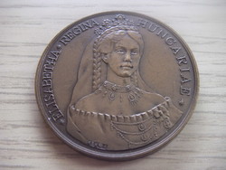 MÉE: Erzsébet Királyné  Emlékérem 1837 - 1987 Bronz