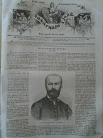 D203404 p173 György Kralovánszky, lawyer from Pest - woodcut and article - 1866 newspaper front page