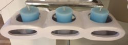 Ceramic candle holder with candle