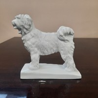 Fehér Herendi porcelán kutya figura