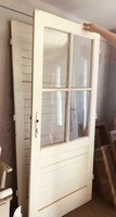 Old entrance door, with double panels, case included