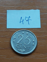 Netherlands Antilles 25 cents 1985 nickel 47.