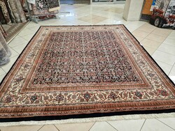 Dreamy huge Indo Herati hand knotted 255x310 wool Persian running rug mz271