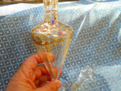 Antik zománcfestett    szecessziós üveg