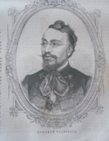 D203428 p273 Croatian bold king, minister of justice, writer, Szombathely - 1866 newspaper front page