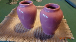 Antique, hummingbird, the old drasche mark, pair of pink vases 6.5 x 10 cm - rare -