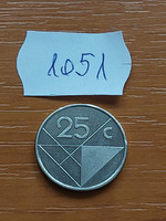 Aruba 25 Cent 1991 Steel Nickel Plated 1051