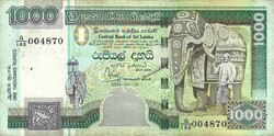1000 rupia rupees 2004 Sri Lanka