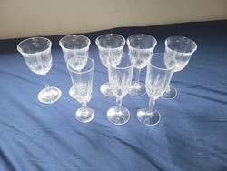 8 crystal glasses in one