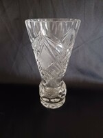 Crystal glass vase 13 cm high
