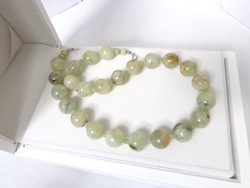 Prehnit 16mm natural mineral necklace rare!!