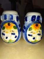 Gyönyörű kacsa virág mintás porcelán só bors tartó szóró fűszertartó