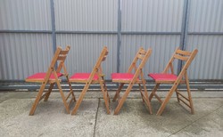 4 folding chairs (vintage, retro, mid-century) for sale