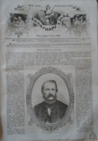 D203418 p125 Baron József Eötvös - woodcut and article - 1866 newspaper front page