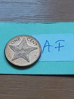 Bahamas 1 cent 1992 starfish, zinc copper plated #af