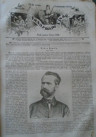 D203426a  p261 Wéber Henrik  festő   -fametszet és cikk-1866-os újság címlapja