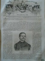 D203408 p184 jedlik ányos - big szombat - pannonhalma - woodcut and article - 1866 newspaper front page