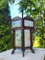 Antique, old, Chinese, hand-carved, hand-painted lampshade, lampshade_china_lantern_missing