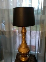 Giga, Marked Italian Gold-Decorated Heavy Ceramic Lamp with Optional Shade!