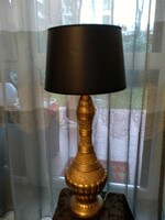 Giga, marked Italian, gold-plated, heavy ceramic lamp with optional shade!