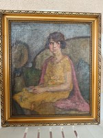 Mária Modok (Béláné Czóbel) painting
