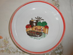 Porcelain spaghetti bowl, plate
