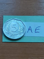 Eastern Caribbean States 5 cents 2010 alu. II. Queen Elizabeth #ae