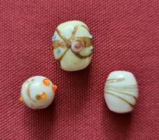 3 porcelain beads for beading for jewelry making