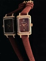 Pierre chaubert smoky quartz genuine gemstone jewelry watch - new